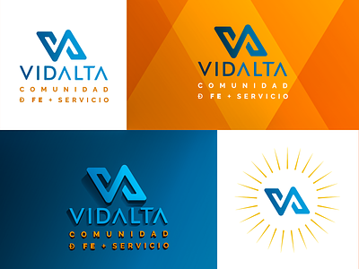 VIDALTA Branding System a blue branding christian church community faith logo v vida