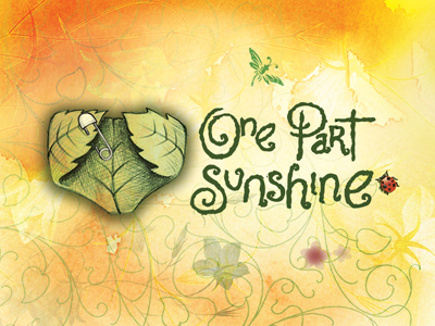 One Part Sunshine green lady bug leaf one