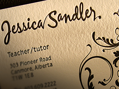 Jessica Sandler Card best business card cool type