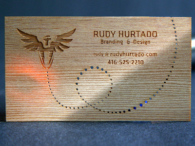 Laser Cut Business Cards business cards fly laser logo wood