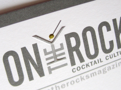 On The Rocks business card cocktail culture magazine