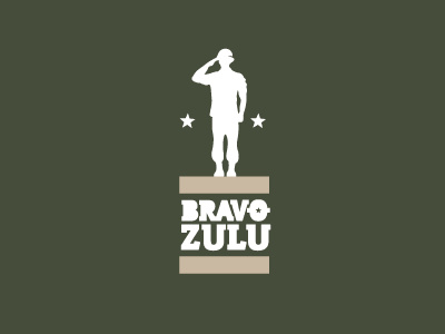 Bravo Zulu bravo zulu green logo man military