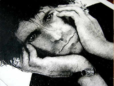Keith Close drawing keith richards pointillism rudy