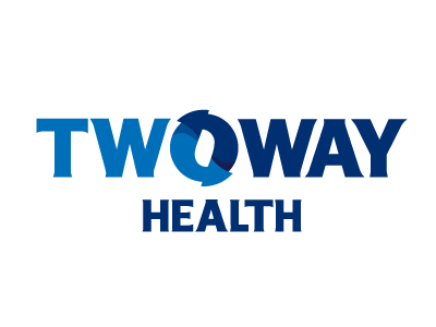 2way Health Logo 2way arrows blue and blue health rudy