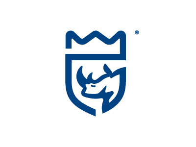Force Shield Client choice blue crest crown i.t. logo rhino rudy shield