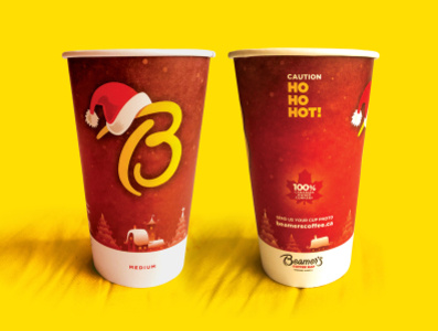 Beamers Christmas cup and NEW store opening b beamers christmas coffee cup hat holidays medium santa claus snow