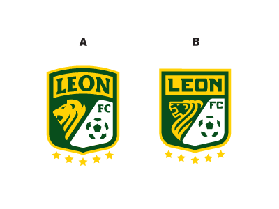Leon FC ball football club green leon lion stars yellow