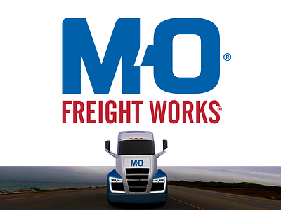 M O Freight Rebrand blue carrier freight m o red transport