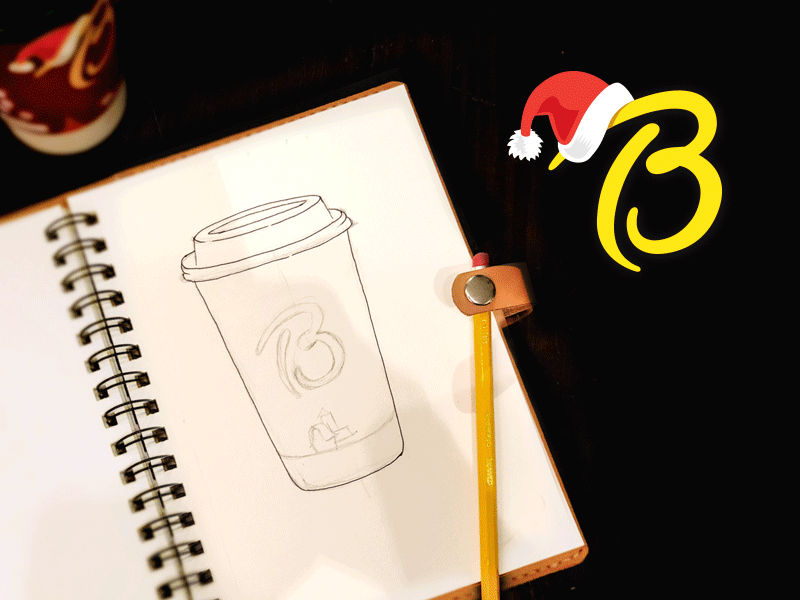 Beamers Christmas Cup sketch D b christmas coffee cup santaclaus