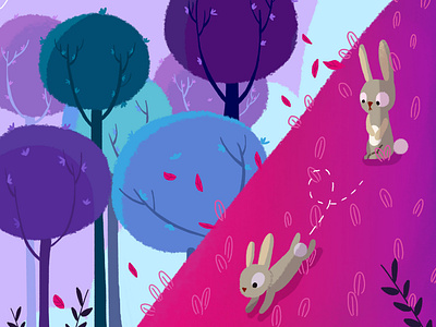 Rabbits childrens book childrens illustration illustration