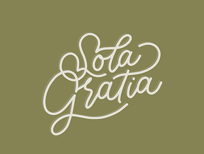 Sola Gratia Lettering bible christian church handlettering illustration lettering reformed