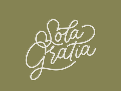 Sola Gratia Lettering