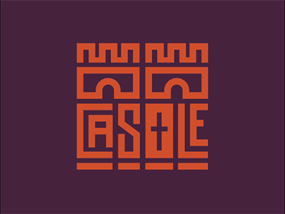 Castle atlanta castle colors josergil logo logomark orange purple