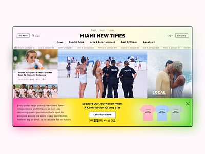 Responsive Media Site UX-UI, Mockups branding business contribute design desktop donate donation media miami model news responsive roi ui ux