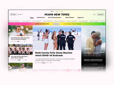 Responsive Media Site UX-UI, Mockups branding business contribute design media miami news responsive roi ui ux