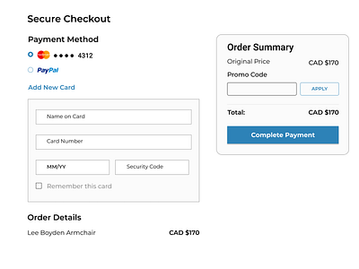 Credit Card Checkout | Daily UI 003