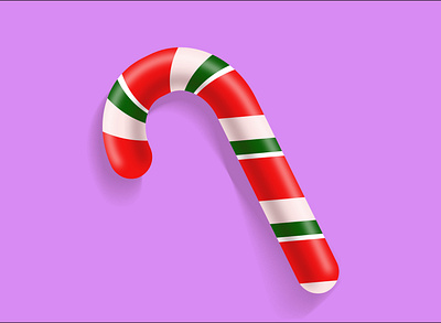 Christmas Candy Cane adobe illustrator adobe photoshop candy candy cane celebration christmas decoration design holiday illustration new year vector winter