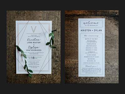 Wedding Invitation and Program Card