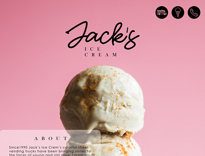 Jack's Ice Cream - Landing Page landing page design website design