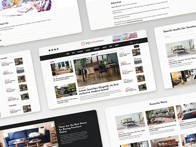 BigFurnitureNews Website Design 1950labs blog custom design invision moodboards news project sketch ui uiux ux website wireframes worpress