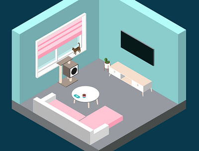 Isometric Room adobe adobe illustrator art illustrator isometric