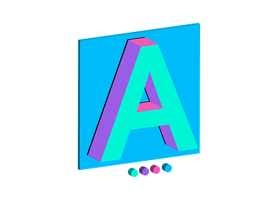 Isometric A - 36 days of type adobe adobe illustrator art design illustrator isometric typography