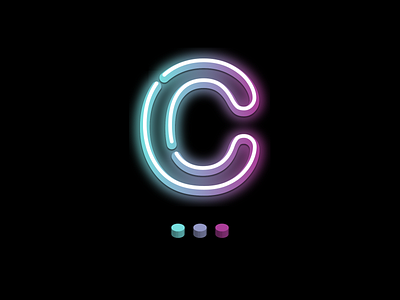 Neon C - 36 days of type adobe adobe illustrator art design illustrator neon typography