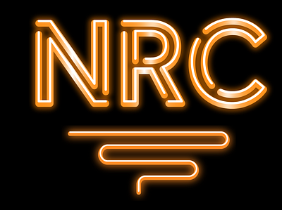 NRC Logo adobe adobe illustrator art branding design illustrator logo neon typography