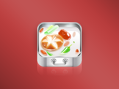 Hot pot chinese digital art draw eat food icon illustration mushroom painting realism