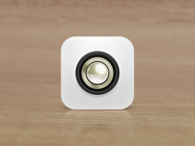Speaker digital home icon realistic，speaker sound box texture white wood
