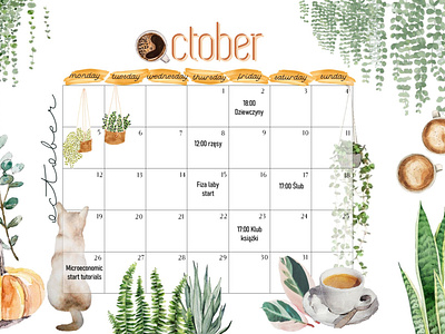 October planner