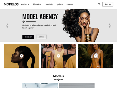Modelling and talent agency website