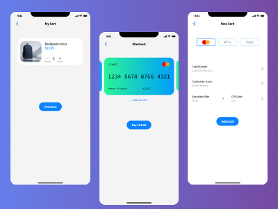 Daily UI: 002 credit card design minimal ui