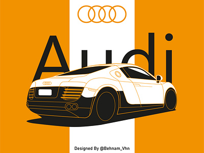 Audi R8 design illustration vector