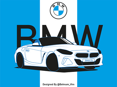 BMW Z4 2019 design illustration vector