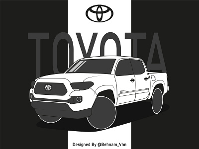 Toyota Tacoma design illustration vector