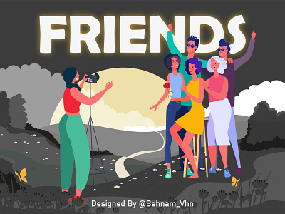 FRIENDS design friends illustration vector