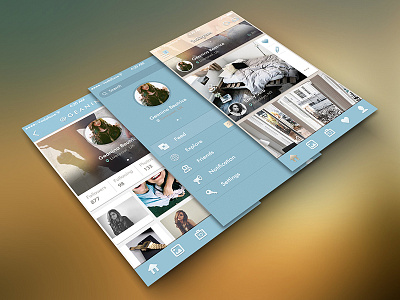 Instagram Theme By Geanina Beatrice app design flat instagram ios iphone minimal new photo skin theme ui