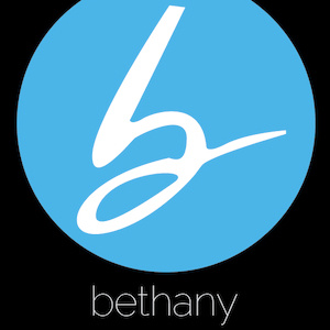 Bethany Logo blue logo script