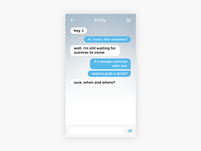Daily UI #13 chat clean grey simple ui