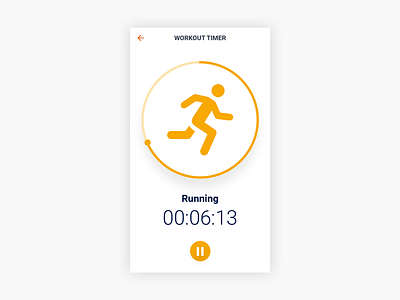Daily UI #14 clean orange simple timer workout