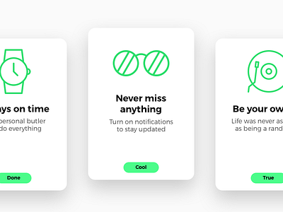 Daily UI #23 clean daily ui green onboarding simple ui white