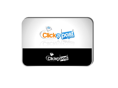 Click a post.com branding delivering design logo postcard vector