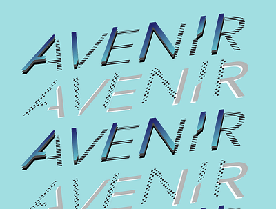 Play with Avenir illustration typography