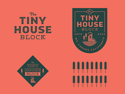 Tiny House Block branding forest house identity illustration logo nature tinyhouse typography woods