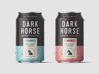 Dark Horse Coffee Roasters Nitro Can can candesign coffee coldbrew darkhorse label local minimal nitro packaging product roasters sandiego smallbatch