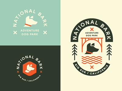 National Bark Badges app badge branding design illustration logo minimal retro typography vector