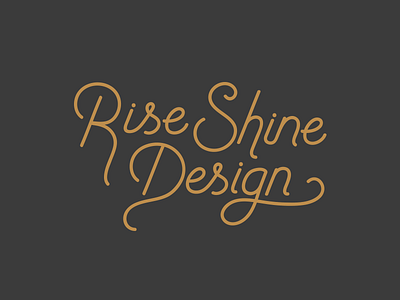 Rise Shine Design Custom Type branding design line type merch minimal tee tshirt typography