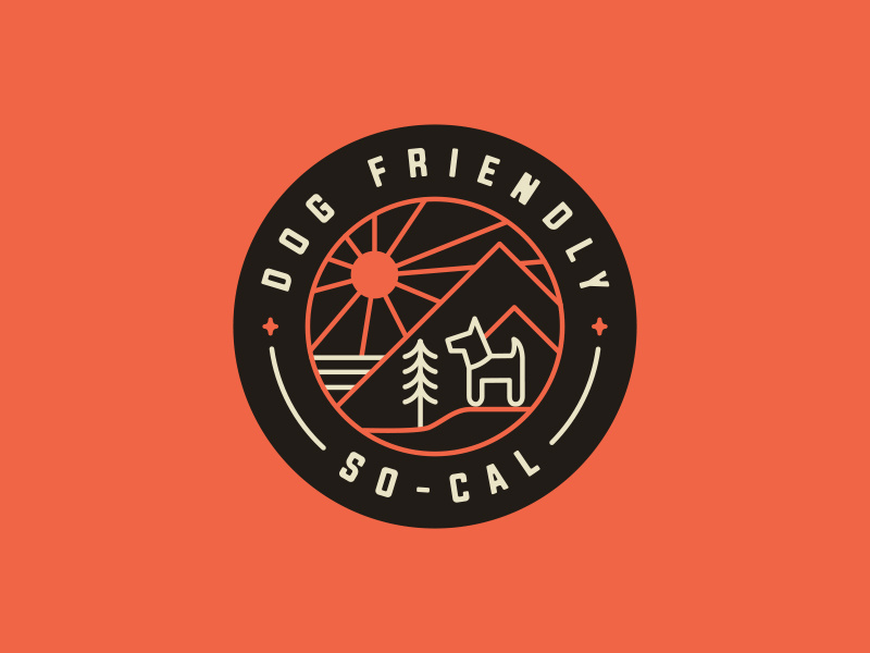 Dog Friendly SoCal 1/3 adventure ocean socal sandiego sea beach sun badge dog