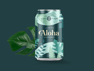 Aloha Winery Concept aloha beach branding can design illustration summer tropical wine winery
